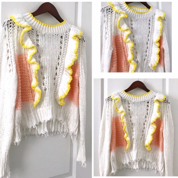 Wildfox “Sorbet stripe” Carlyle crop sweater - Picture 4 of 12